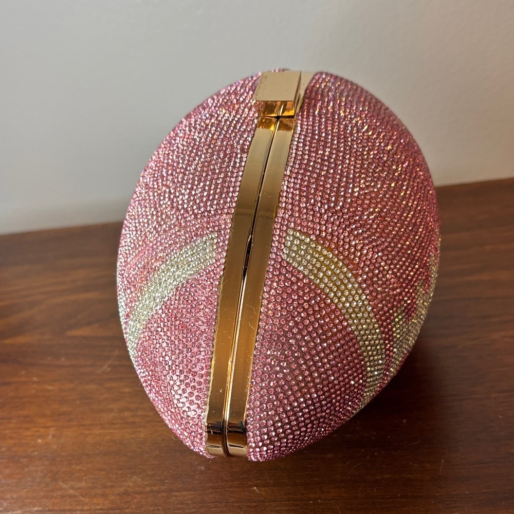 Pink Rhinestone Football Clutch - Picture 5 of 7